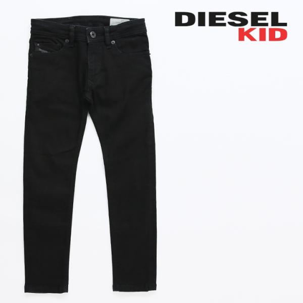 ディーゼルキッズ DIESEL KID ブラックデニム ジーンズ ジュニア ボーイ ウォッシュ加工 ...