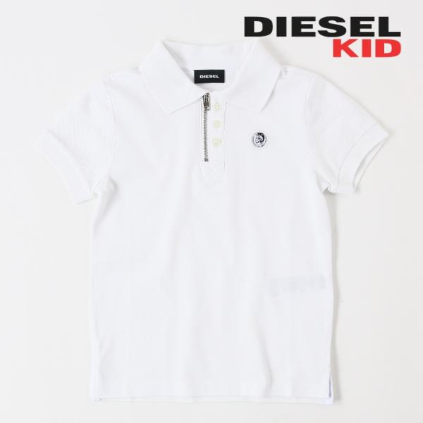 ディーゼルキッズ DIESEL KID 半袖ポロシャツ ジュニア ボーイ ハーフジップ 鹿の子 子ど...