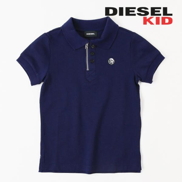 ディーゼルキッズ DIESEL KID 半袖ポロシャツ ジュニア ボーイ ハーフジップ 鹿の子 子ど...