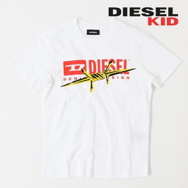 ディーゼルキッズ DIESEL KID 半袖Tシャツ カットソー ジュニア ボーイ ロゴプリント ク...