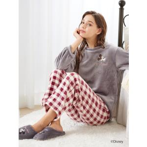 ルームウェア 部屋着 レディース 女性  無地×チェックマイクロファイバーパジャマ チュチュアンナ