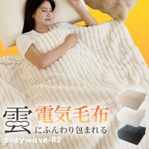 電気毛布 掛け敷き ふわとろ毛布 ブランケット10段階温度調節 電気ひざ掛け 99％電磁波カット 2サイズ 190*130cm 140×80cm ダニ退治 抗菌防臭 タイマー 洗濯可