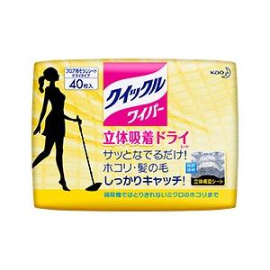 Kao（花王） クイックルワイパー 立体吸着ドライシート 40枚入 : 通販