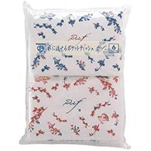 ミツワ 水に流せるポケットティッシュ 10W 6パック入　クリックポスト対応品