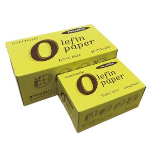 エバーメイト オレフィンペーパー L 400枚入 パーマ用ペーパー 薄手 柔らかい 丈夫 繰り返し使用 お湯で洗える サロン用 美容院 美容室