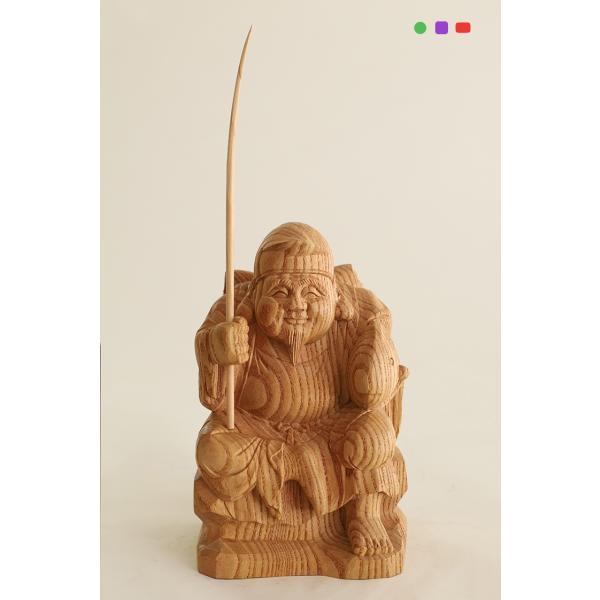 【総高29cm】〜木彫り　仏像　恵比寿様〜  仕様：無垢 / 素材：けやき