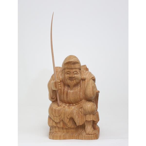 【総高28cm】〜木彫り　仏像　恵比寿様〜  仕様：無垢 / 素材：けやき
