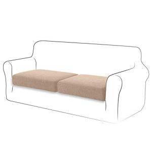 TIANSHU 2枚セット ソファー座面カバー 1人掛け,ソファー クッション カバー 無地 縦横弾力 ストレッチ フィット