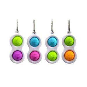 スクイーズ玩具 キーホルダー フィジェットおもちゃ プッシュポップ 減圧キーホルダー プッシュポップバブル