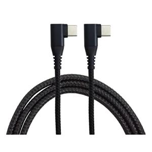 prendre USB Type-C ケーブル USB-C PD 対応 MAX 3A 両側 L字型 急速充電 データ転送 タイプC 充電ケーブル Type-C to Type-C  PR-UTC02-L1-BK