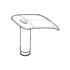 シャープ部品：蒸気口カバー＜ブラック系＞/3623320009ホットクック用