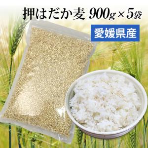 国産 大麦 押はだか麦 900g×5袋 もち麦と同じ はだか麦のうるち性 100% βグルカン豊富 ギフトにも｜tvfusion