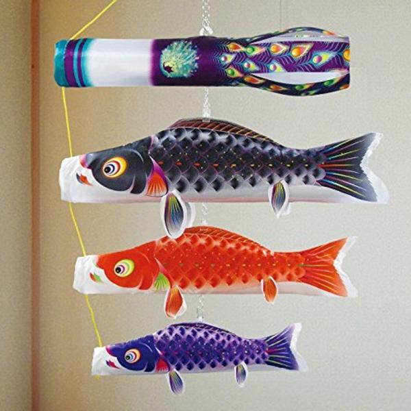 鯉のぼり 徳永鯉のぼり室内用吊るし飾り鯉のぼり80cm鯉3匹星歌友禅日本の伝統文化こいのぼり