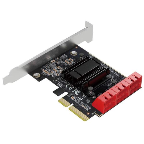 拡張ボード AREA SATA3×6ポート 増設 PCI Express×4ボード 増設ボード 大型...