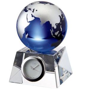置き時計 ブルーアース 時計 NARUMI(ナルミ) グラスワークス デスククロック(S) GW1000-11050｜tvilbidvirk3