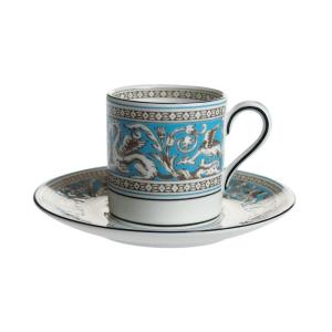 ウェッジウッド(Wedgwood) フロレンティーン・ターコイズ コーヒーカップソーサー ボンド 並行輸入品｜tvilbidvirk3