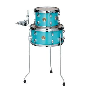 ドラムセット TAMA タマ 超コンパクトな、“最少単位"ドラムセット、CLUB-JAM MINI 10"タム+14"フロア アドオン・パック アクア・ブ