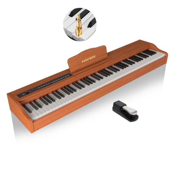電子ピアノ KIMFBAY 88鍵盤 ハンマーアクション midi デジタルピアノ の電子ピアノ シ...