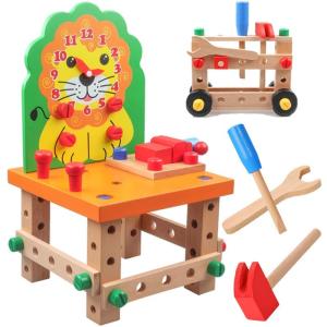 おもちゃ ままごと CORPER TOYS 大工さん 木製 組み立ておもちゃ ５６点セット｜tvilbidvirk3