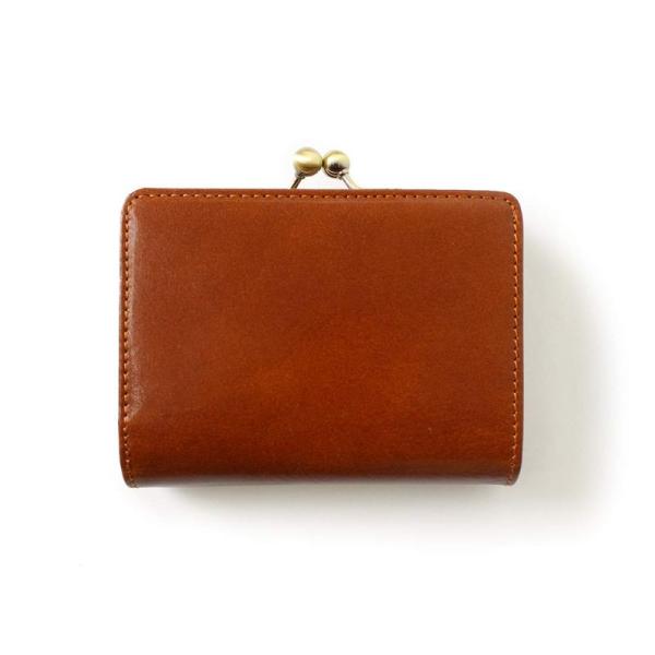スタイル オンバッグ 二つ折り財布 がま口 メンズ レディース 革 イタリアンレザー (ブラウン03...