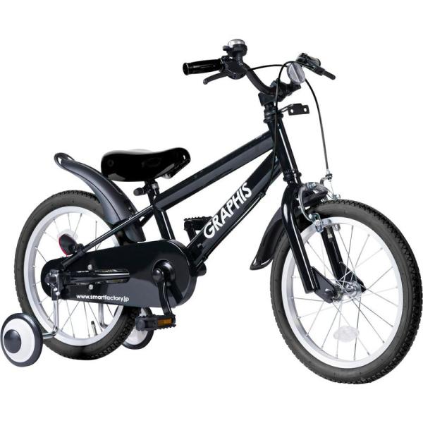 GRAPHIS GR-001child 子供用自転車 16インチ ブラックブラック