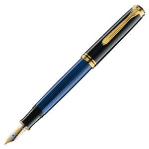 万年筆 ブルー縞 ペリカン F 細字 スーベレーン M800 正規輸入品