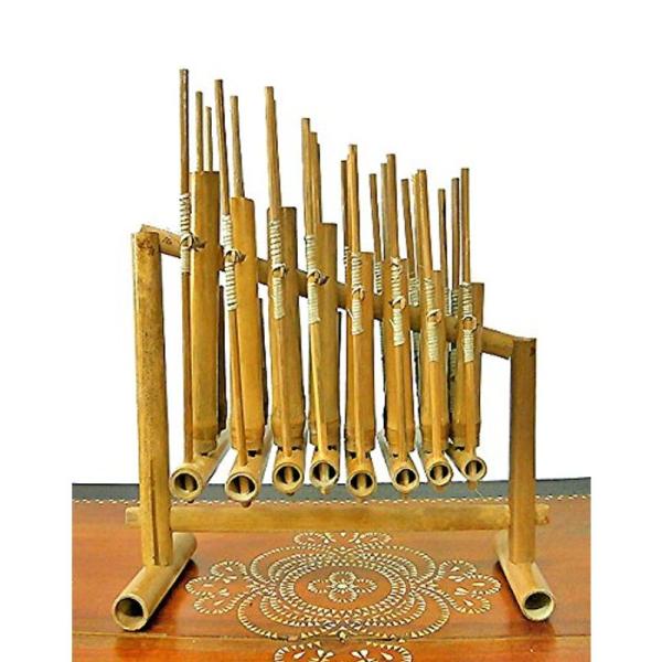 ピアノ・キーボードカバー 竹製 アジアの楽器 アンクルン AngkLung (M) 打楽器 横幅38...