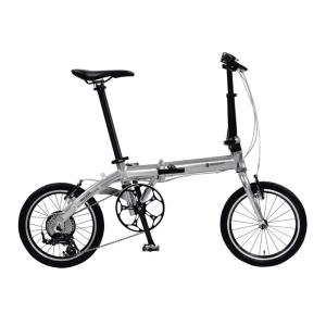 自転車 ルノー(RENAULT) 軽量・コンパクト 8.8kg 16インチ 7段変速搭載 折りたたみ自転車 PLATINUM LIGHT 8 メタリ