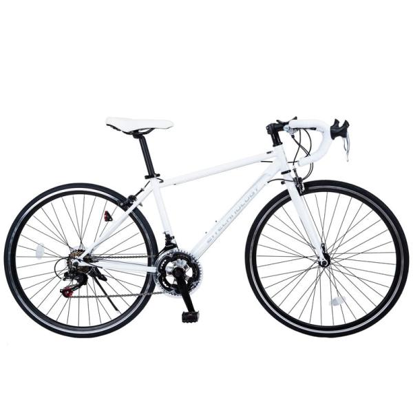 ロードバイク ホワイト 自転車 21Technology 700c 700×28c シマノ14段変速...
