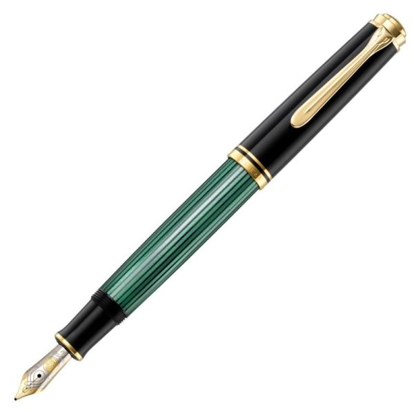 万年筆 緑縞 筆記具 ペリカン F 細字 スーベレーン M600 正規輸入品