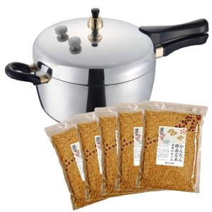 キッチン用品 玄米炊飯専用圧力鍋 マジックブラウン MB-420 5合炊き用 かんたん酵素玄米3合5個セット付｜tvilbidvirk5
