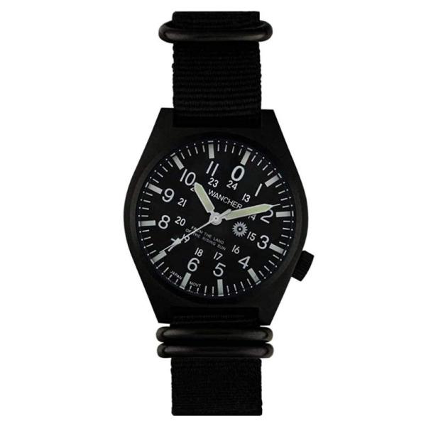 WANCHER メンズ腕時計 GURKHA3（グルカ）PVD スーパールミノバ採用 傾斜30度の文字...