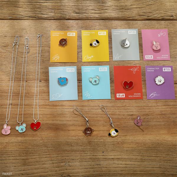 BTSグッズ BT21 防弾少年団 バンタン ネックレス ブレスレット ブローチ  K-POP 韓国...