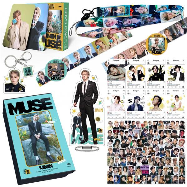 JIMINグッズ ギフトボックス フォトカード MUSE テープ セット BTS トレカ 写真 フォ...
