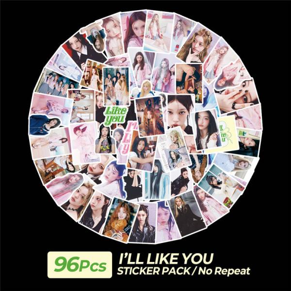 ILLITグッズ シール シールセット 96枚 アイリット I&apos;LL LIKE YOU スティッカー...