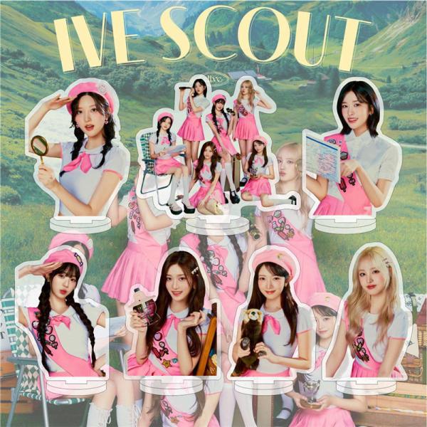 2番目半額 IVEグッズ アクリルスタンド IVE SCOUT 卓上 10cm アイヴ 両面印刷 ポ...