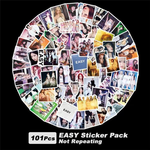 LE SSERAFIMグッズ シール シールセット 101枚 ルセラフィム EASY スティッカー ...