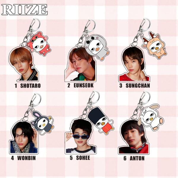 2番目半額 RIIZEグッズ キーリング アクリル ライズ キャラクター キーホルダー グッズ キー...