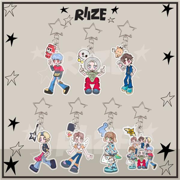 2番目半額 RIIZEグッズ キーリング アクリル ライズ キャラクター キーホルダー グッズ キー...