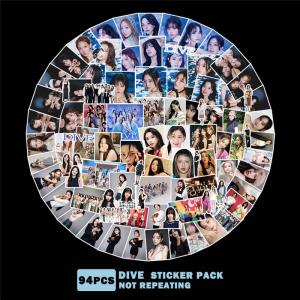 TWICEグッズ シール シールセット 94枚 トゥワイス DIVE スティッカー 手帳 韓流 KPOP アイドル 写真 応援 小物 全員 ONCE プレゼント SANA MINA MOMO