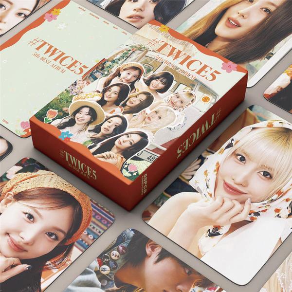 TWICEグッズ フォト カード 55枚 セット トレカ トゥワイス 写真 全員 TWICE5 フォ...