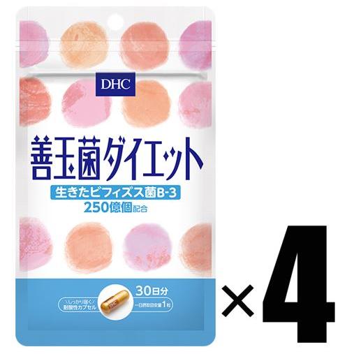 4個 DHC 善玉菌ダイエット 30日分×4個 サプリメント 健康食品 ディーエイチシー