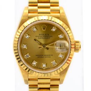 ロレックス ROLEX デイトジャスト 69178 X番 10Pダイヤ レディース腕時計 自動巻 18KYG  ギャランティ有 ヴィンテージ【中古】｜twenty-one