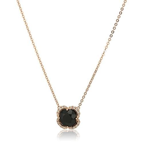 Effy Womens 14K Rose Gold Black Agate Necklace, 18