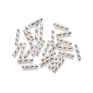 Toho 1955-51 12mm Twisted Bugle Bead Silver｜twilight-shop