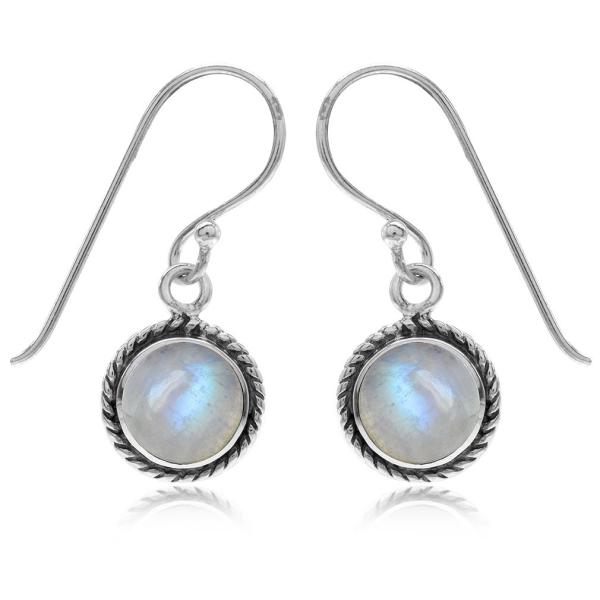 Natural Moonstone 925 Sterling Silver w/Antique Fi...