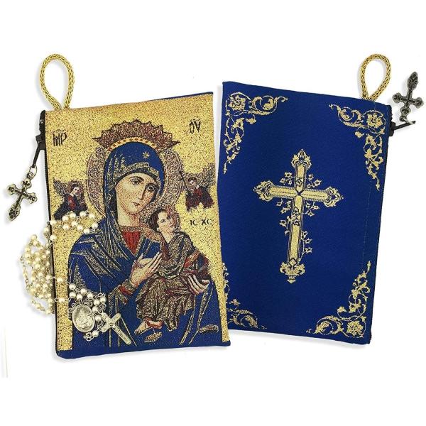 Our Lady of Perpetual Help with Christ Cross Tapes...