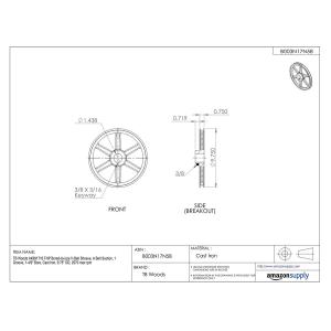 TB Woods AK10434 FHP Bored-to-size V-Belt Sheave, A Belt Section, 1 Gr｜twilight-shop