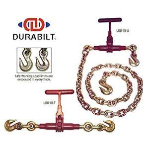 Durabilt Ratchet Style T-Handle Load Binder with Grab Hook and Chain A｜twilight-shop