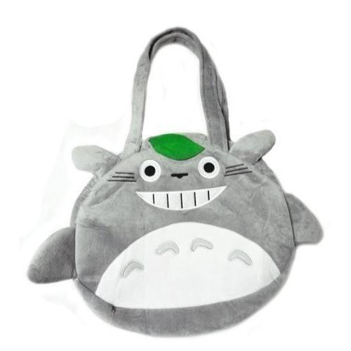 Totoro: 38cm Soft Plush Purse - Leaf Top Totoro